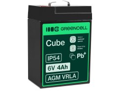 Green Cell® AGM 6V 4Ah VRLA batterij Accu voedingsaccu speelgoed voor kinderen Alarmsystemen