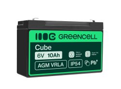 Green Cell® AGM 6V 10Ah VRLA batterij Accu voedingsaccu speelgoed voor kinderen Alarmsystemen