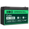 Green Cell® AGM 6V 10Ah VRLA batterij Accu voedingsaccu speelgoed voor kinderen Alarmsystemen