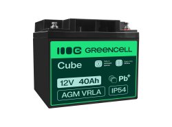 Green Cell® AGM 12V 40Ah VRLA batterij Accu voedingsaccu maaier scooter boot vissersboot tuinhuis