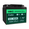 Green Cell® AGM 12V 40Ah VRLA batterij Accu voedingsaccu maaier scooter boot vissersboot tuinhuis