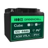 Green Cell® AGM 12V 44Ah VRLA batterij Accu voedingsaccu maaier scooter boot vissersboot tuinhuis