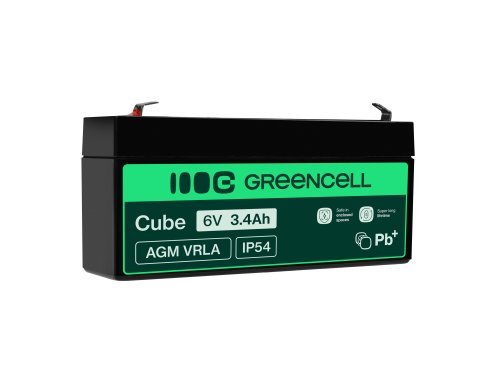 Green Cell® AGM 6V 3.4Ah VRLA batterij Accu voedingsaccu speelgoed voor kinderen Alarmsystemen