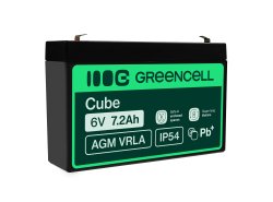 Green Cell® AGM 6V 7.2Ah VRLA batterij Accu voedingsaccu speelgoed voor kinderen Alarmsystemen