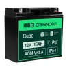 Green Cell® AGM 12V 15Ah accu VRLA loodaccu onderhoudsvrij vissersboot boot scooter gazontractor grasmaaier