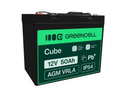 GreenCell® AGM 12V 50Ah VRLA batterij Accu voedingsaccu fotovoltaïne hernieuwbare energie caravans