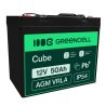 GreenCell® AGM 12V 50Ah VRLA batterij Accu voedingsaccu fotovoltaïne hernieuwbare energie caravans