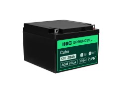 Green Cell® AGM 12V 28Ah VRLA batterij Accu voedingsaccu maaier scooter boot vissersboot tuinhuis