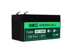 Green Cell® AGM 12V 1.3Ah VRLA batterij Accu voedingsaccu speelgoed voor kinderen Alarmsystemen