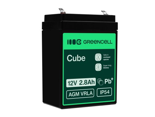 Green Cell® AGM 12V 2.8Ah VRLA batterij Accu voedingsaccu speelgoed voor kinderen Alarmsystemen