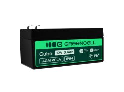 Green Cell® AGM 12V 3.4Ah VRLA batterij Accu voedingsaccu speelgoed voor kinderen Alarmsystemen