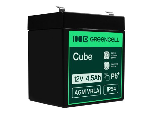 Green Cell® AGM 12V 4.5Ah VRLA batterij Accu voedingsaccu speelgoed voor kinderen Alarmsystemen