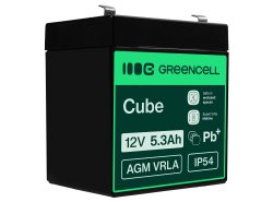 Green Cell® AGM 12V 5.3Ah VRLA batterij Accu voedingsaccu speelgoed voor kinderen Alarmsystemen