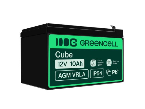 Green Cell® AGM 12V 10Ah VRLA batterij Accu voedingsaccu UPS geluidsinstallaties energiereserve Back-UPS