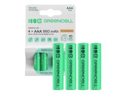 4x Oplaadbare batterijen AAA R3 950mAh Ni-MH accu's Green Cell