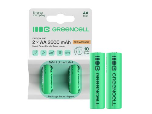 2x Oplaadbare batterijen AA R6 2600mAh Ni-MH accu's Green Cell