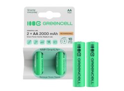 2x Oplaadbare batterijen AA R6 2000mAh Ni-MH accu's Green Cell