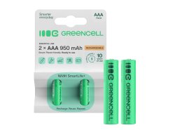 2x Oplaadbare batterijen AAA R3 950mAh Ni-MH accu's Green Cell