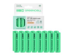 16x Oplaadbare batterijen AA R6 2600mAh Ni-MH accu's Green Cell
