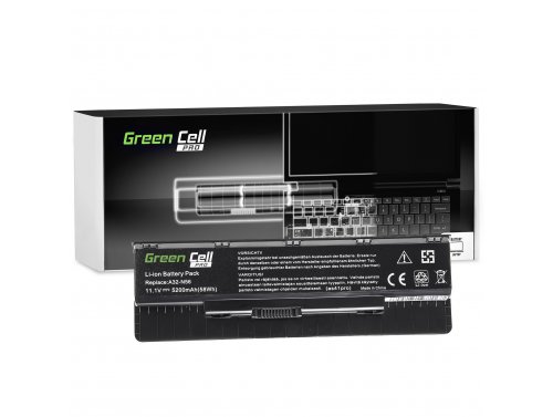 Batterij voor Asus N56 Laptop 6400 mAh 10.8V / 11.1V Li-Ion- Green Cell