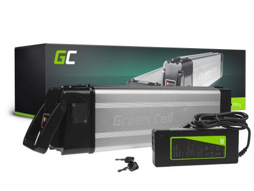 Green Cell Fietsaccu 36V 15Ah 540Wh Silverfish Ebike 4 Pin voor Zündapp, Hitway, Vivi, Fafrees met Lader