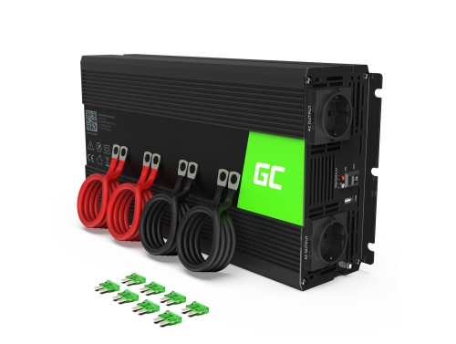 Green Cell ® 3000W / 6000W zuivere sinusomvormer Omvormer 12V 230V omvormer, Power inverter