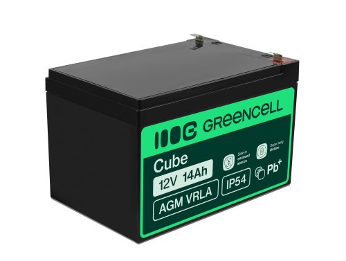Green Cell® AGM 12V 14Ah VRLA batterij Accu voedingsaccu speelgoed voor kinderen Alarmsystemen
